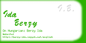 ida berzy business card